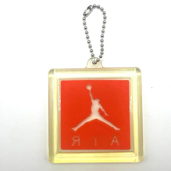 NIKE AIR JORDAN III 3 IV 4 RETRO OG JUMPMAN KEYCHAIN HANG TAG Orange - Picture 2 of 4